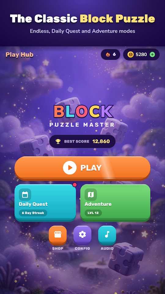 Block Puzzle Master gameplay on a phone